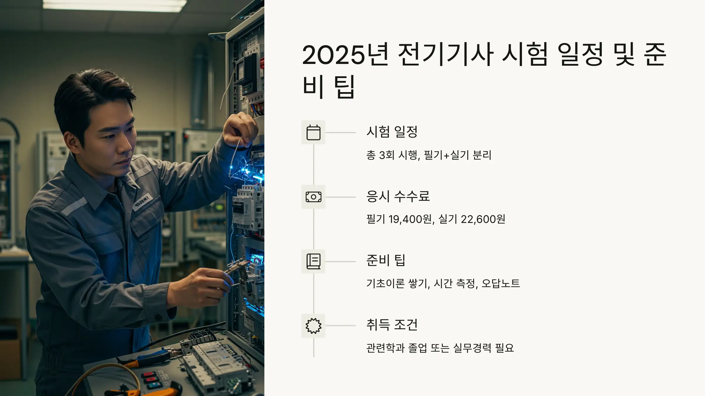 2025년 전기기사 시험 일정 및 준비 팁