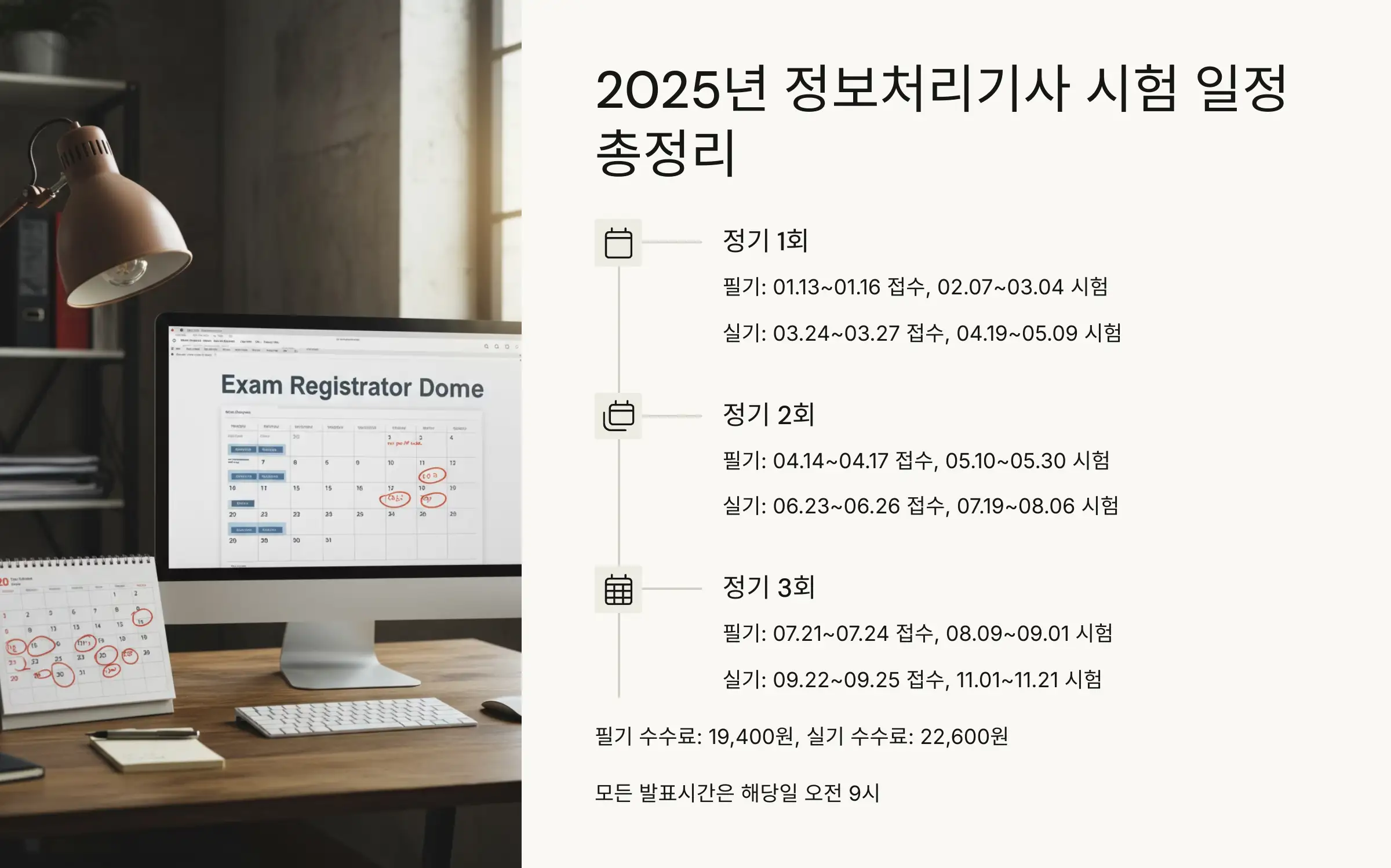 2025년 정보처리기사 일정 _ 접수, 필기시험, 실기시험, 합격자 발표일