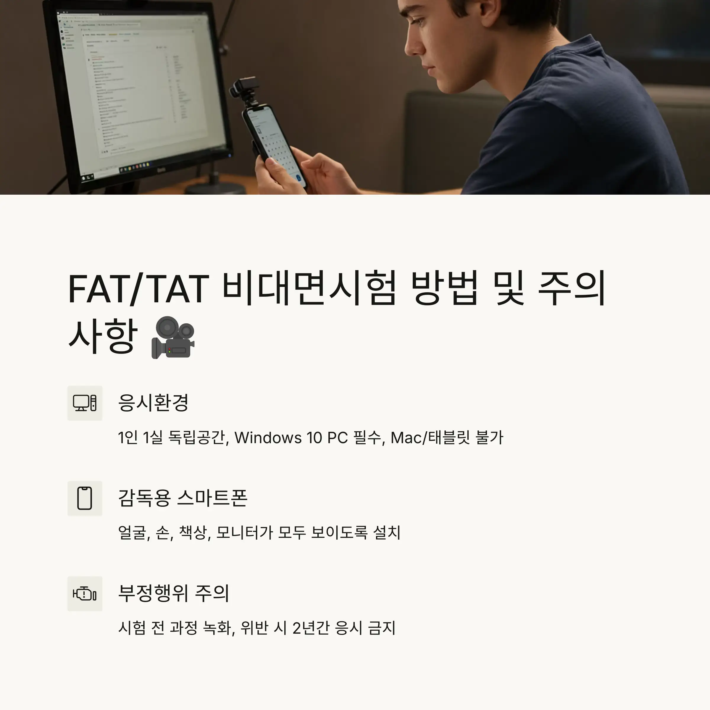 FAT, TAT 비대면시험 방법 및 주의사항