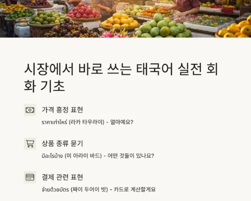 태국어 기초 2편 : 시장, 마트에서 사용할 수 있는 기본 회화