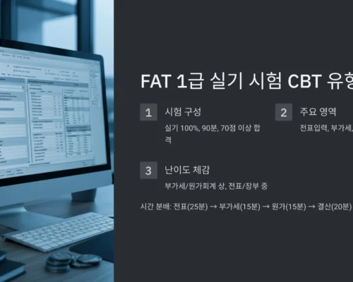 FAT 1급 실기 시험 후기 및 CBT 문제 유형 분석