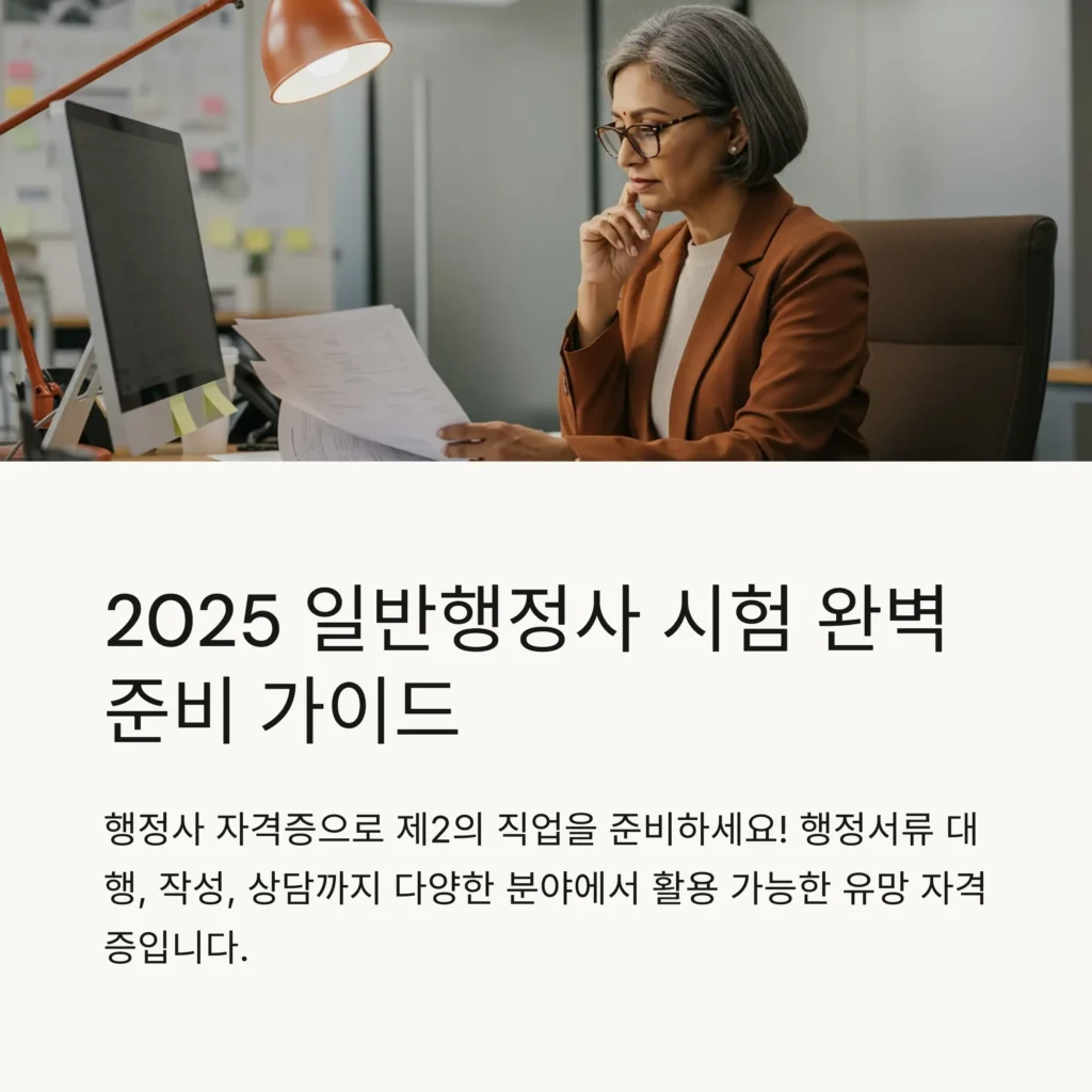 2025 일반행정사 시험 일정 및 완벽 준비 가이드