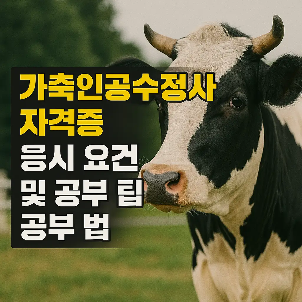 가축인공수정사 자격증 취득 방법 및 공부 팁