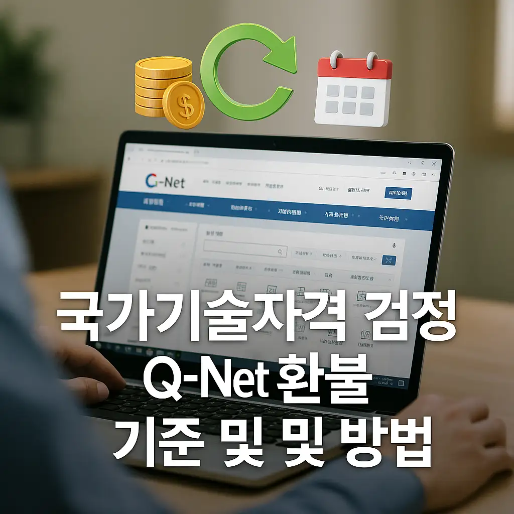 국가기술자격 검정 Q-Net 환불 기준 및 방법
