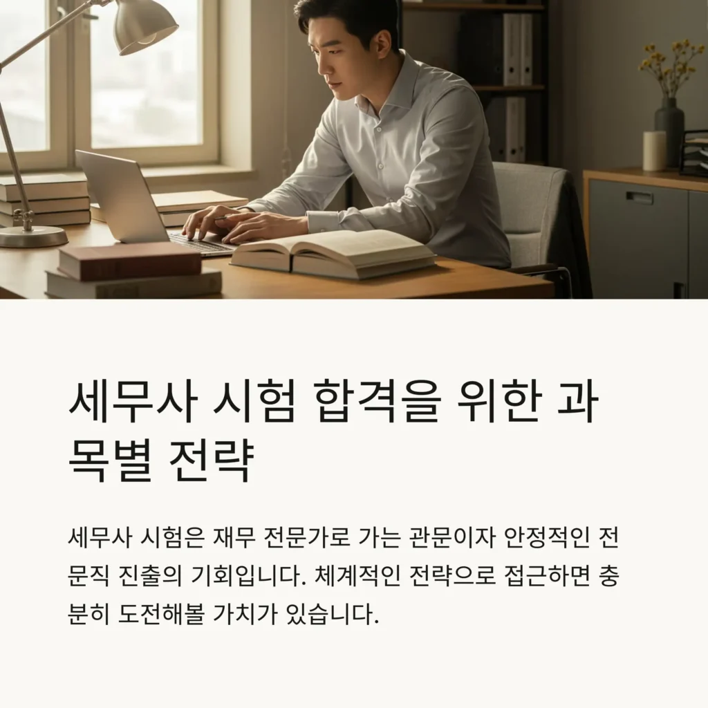 세무사 시험 합격 과목별 전략