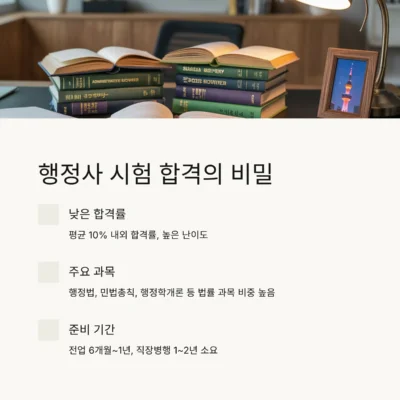 행정사 합격률 비밀과 합격 대비 전략