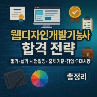 웹디자인개발기능사 합격 전략: 필기·실기 시험일정, 출제기준, 취업 우대사항 총정리