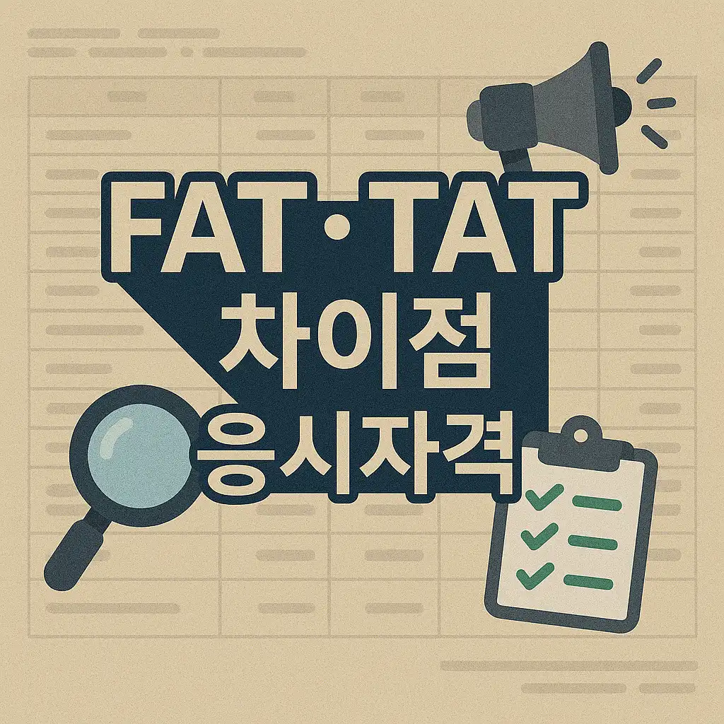 FAT·TAT 차이점 및 응시자격