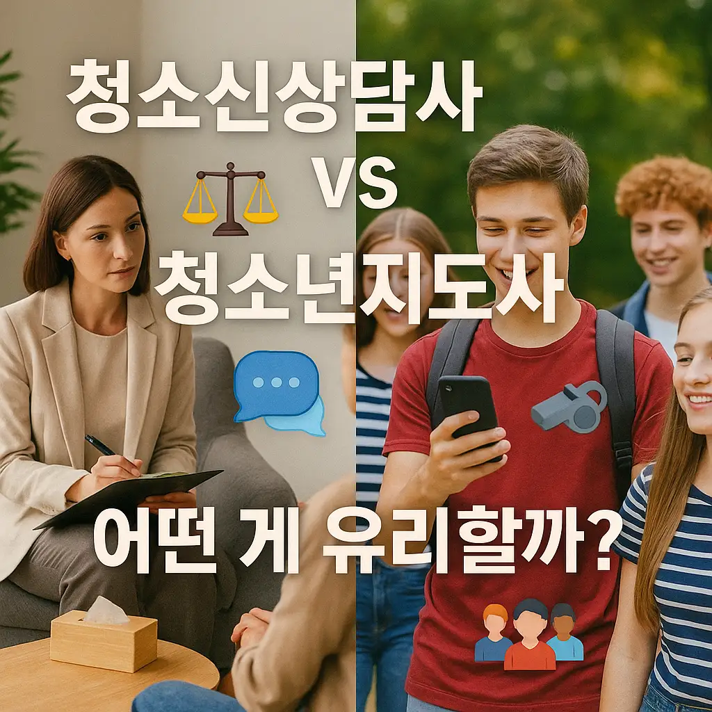 청소년상담사 vs 청소년지도사