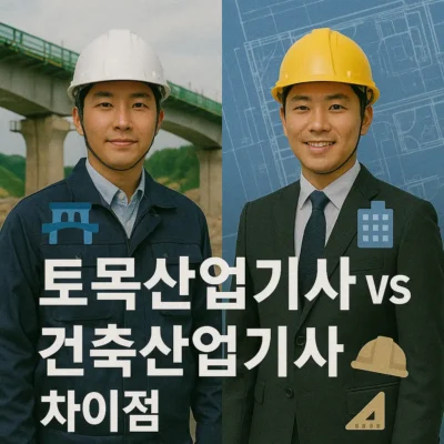 토목산업기사와 건축산업기사 차이점 비교