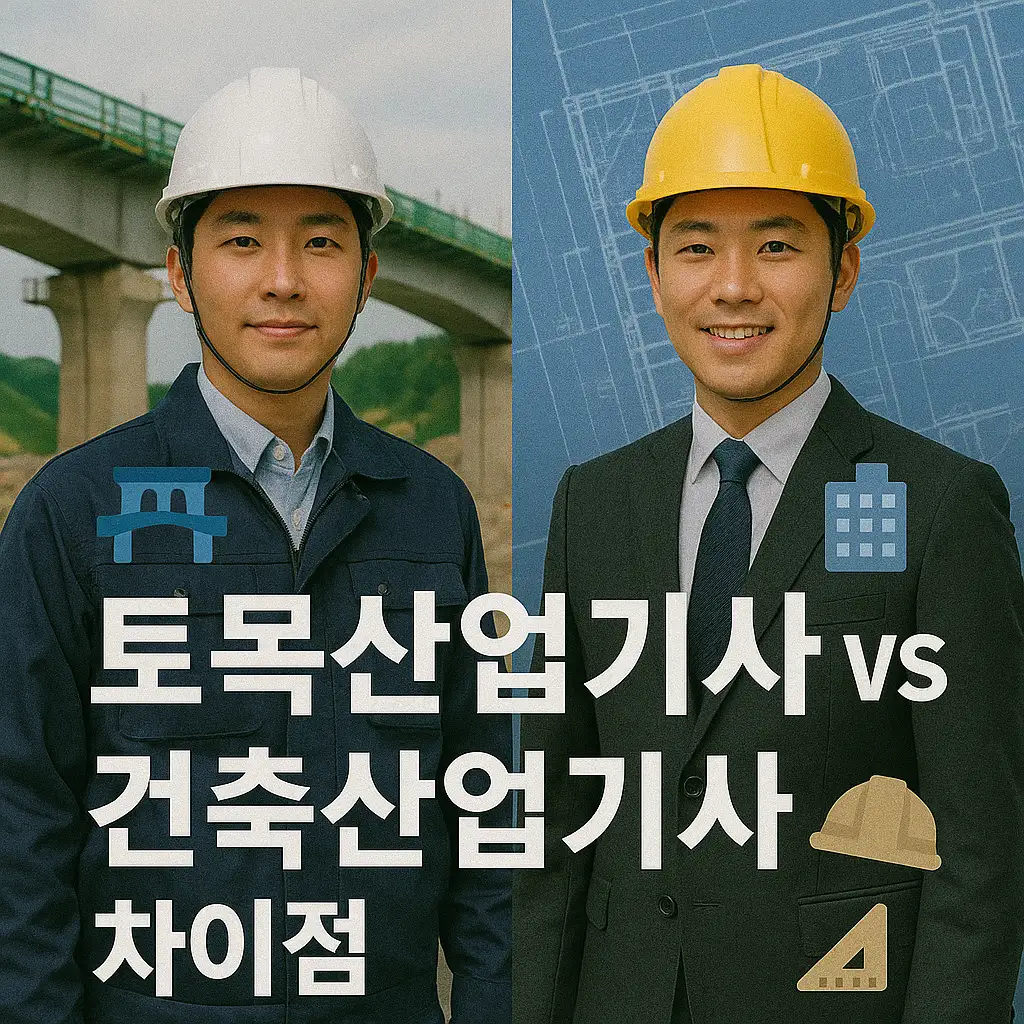 토목산업기사와 건축산업기사 차이점 비교