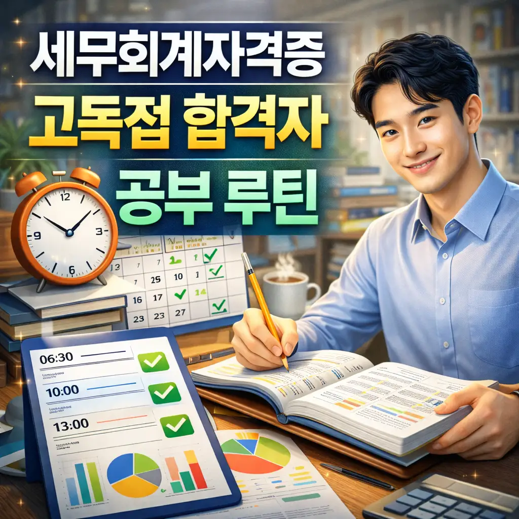 세무회계자격증 고득점 합격자 공부 루틴