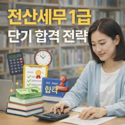전산세무 1급 단기 합격 전략, 비전공자도 가능한 루틴