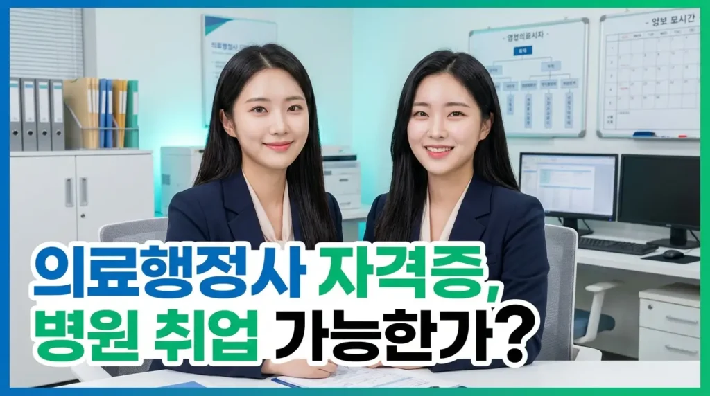 의료행정사 자격증, 병원 취업 가능한가?