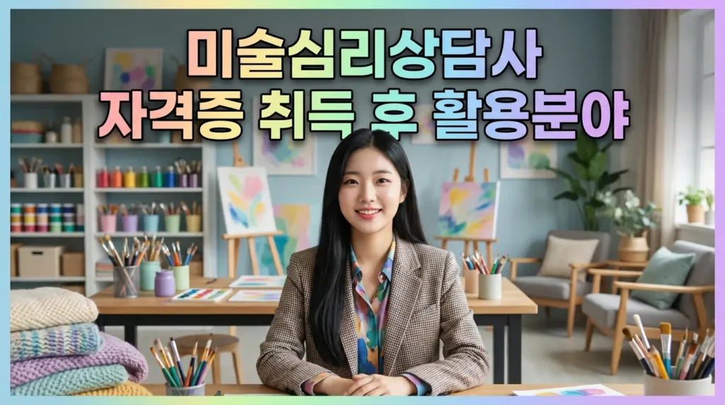 미술심리상담사 자격증 취득 후 활용분야