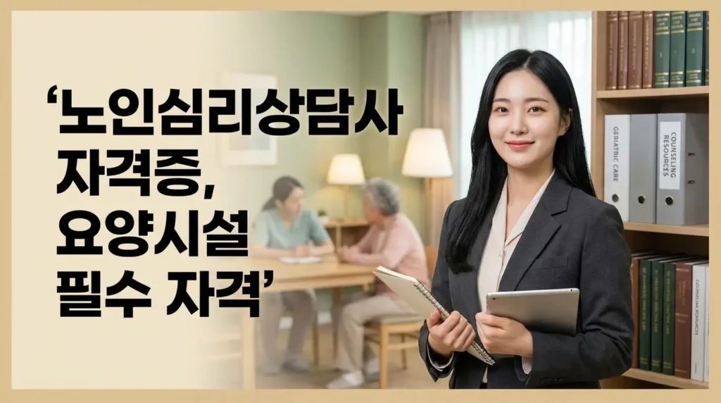 노인심리상담사 자격증, 요양시설 필수 자격