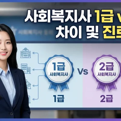 사회복지사 1급 vs 2급 차이 및 진로 비교