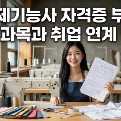 봉제기능사 자격증 부활 시험과목과 취업 연계 방법
