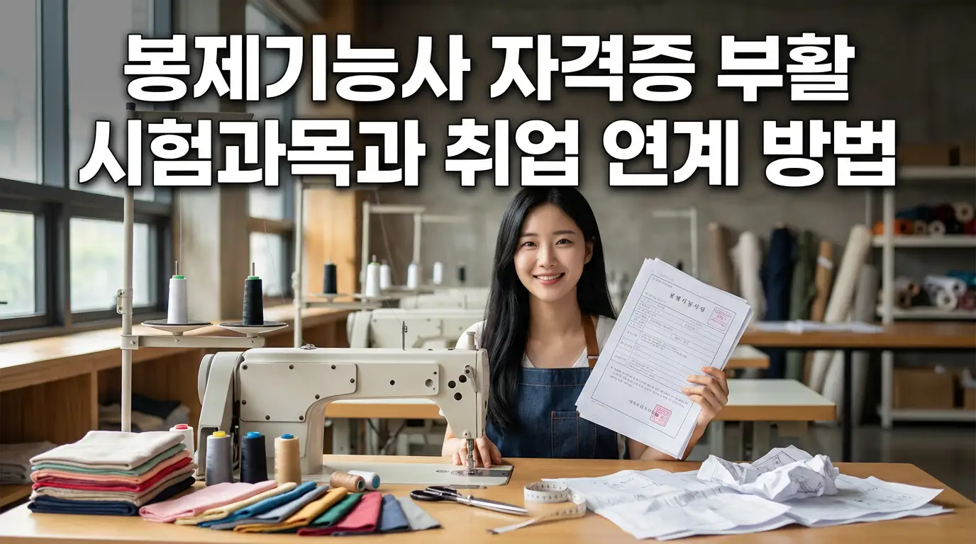 봉제기능사 자격증 부활 시험과목과 취업 연계 방법