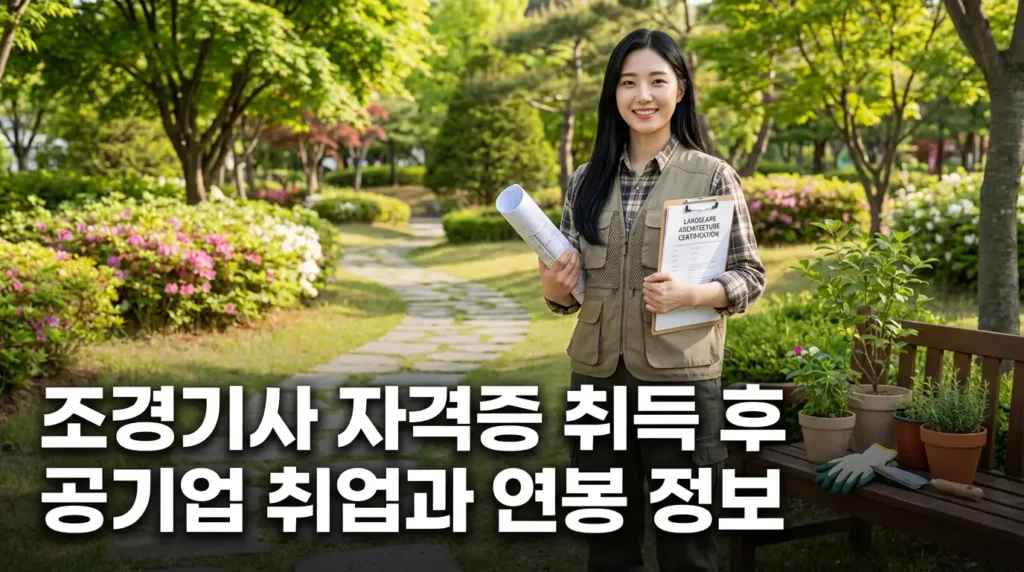 조경기사 자격증 취득 후 공기업 취업과 연봉 정보