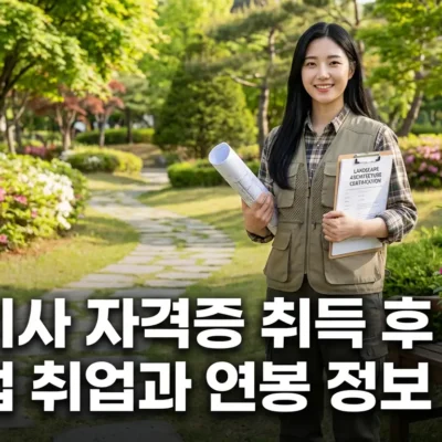 조경기사 자격증 취득 후 공기업 취업과 연봉 정보