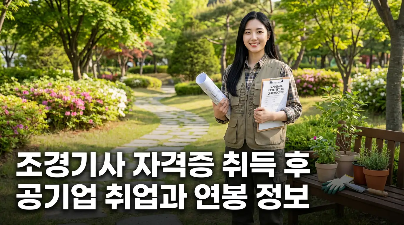 조경기사 자격증 취득 후 공기업 취업과 연봉 정보
