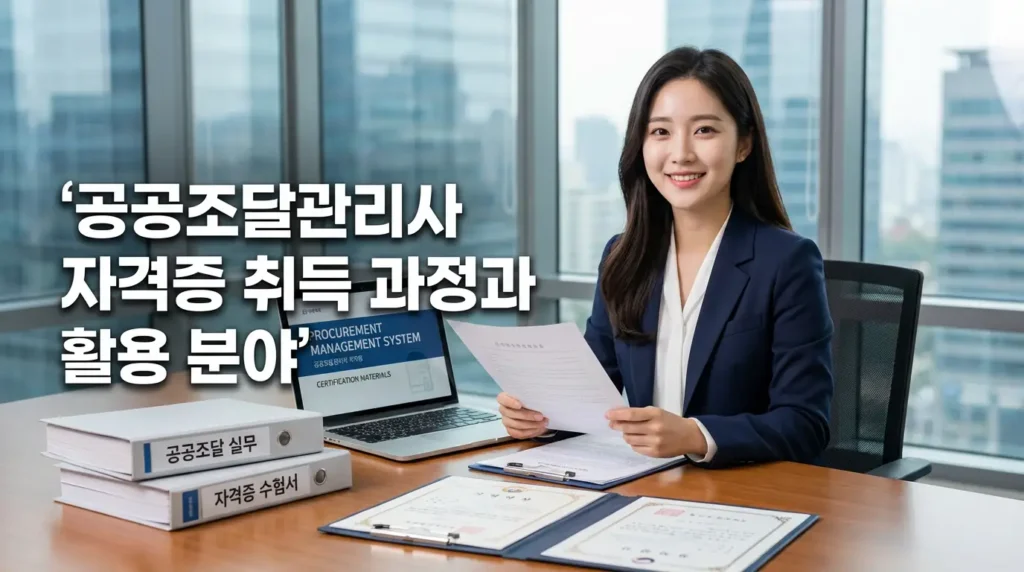 공공조달관리사 자격증 취득 과정과 활용 분야