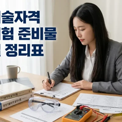 국가기술자격 실기시험 준비물 종목별 정리표