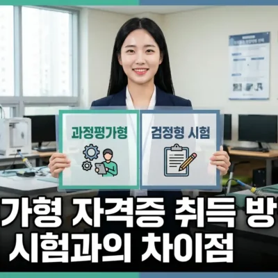 과정평가형 자격증 취득 방법과 검정형 시험과의 차이점
