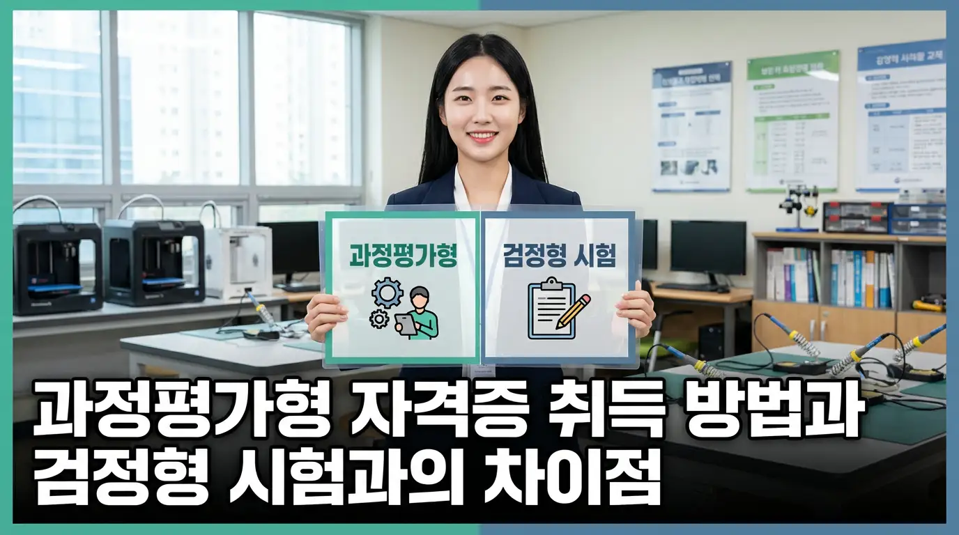 과정평가형 자격증 취득 방법과 검정형 시험과의 차이점