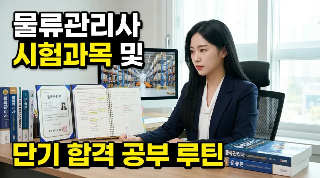 물류관리사 시험과목 및 단기 합격 공부 루틴