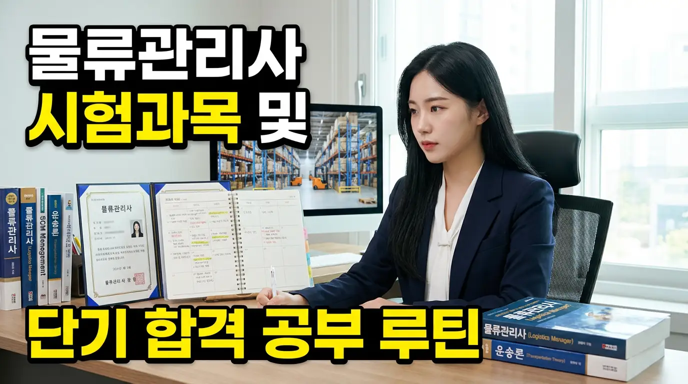 물류관리사 시험과목 및 단기 합격 공부 루틴