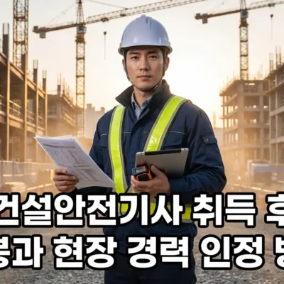 건설안전기사 취득 후 연봉과 현장 경력 인정 방법