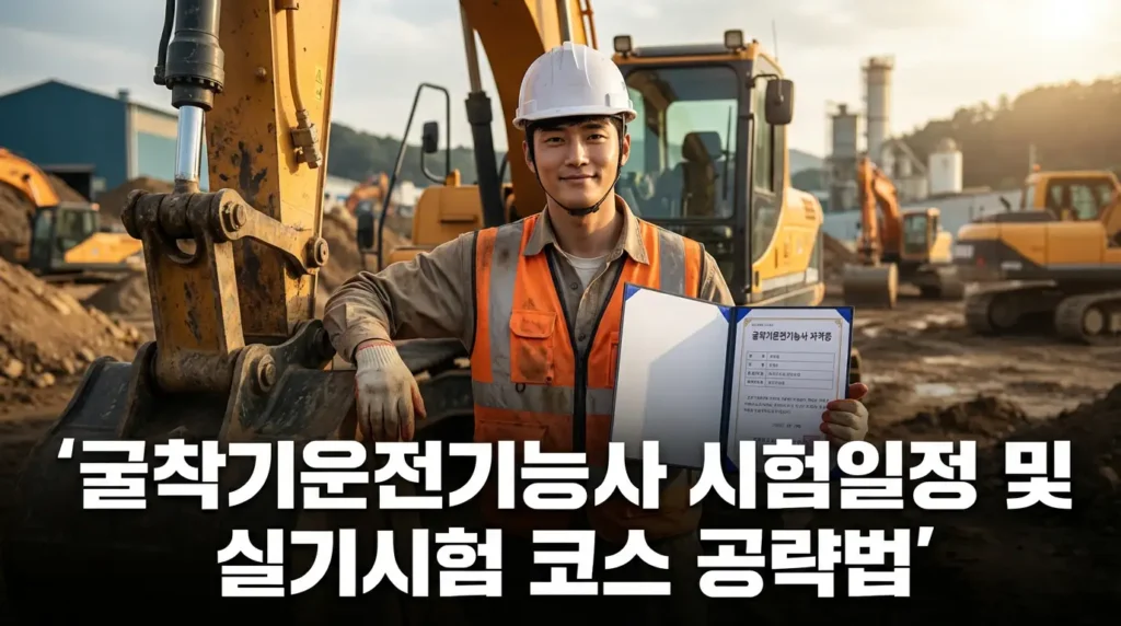 굴착기운전기능사 시험일정 및 실기시험 코스 공략법