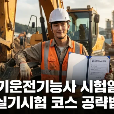 굴착기운전기능사 시험일정 및 실기시험 코스 공략법