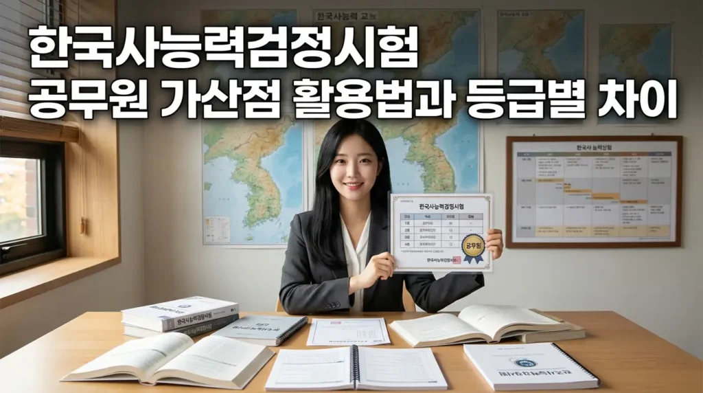 한국사능력검정시험 공무원 가산점 활용법과 등급별 차이