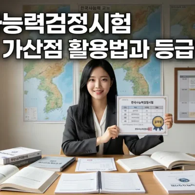한국사능력검정시험 공무원 가산점 활용법과 등급별 차이