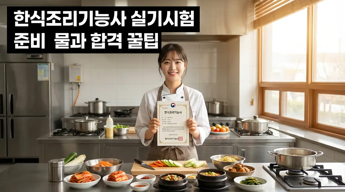 한식조리기능사 실기시험 준비물과 합격 꿀팁