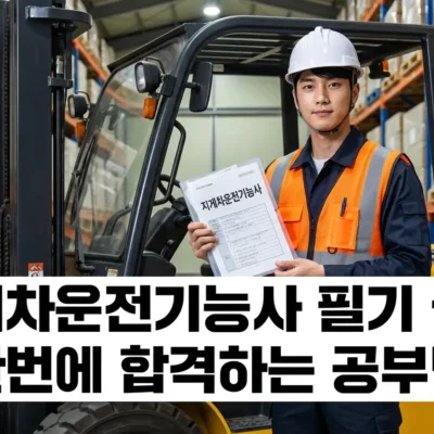 지게차운전기능사 필기 실기 한번에 합격하는 공부법